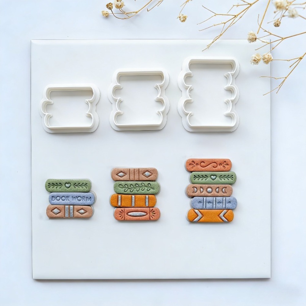 7個/セット ブックスタック型ポリマークレイカッターセット  - Jewelry Making Books のレビューと価格