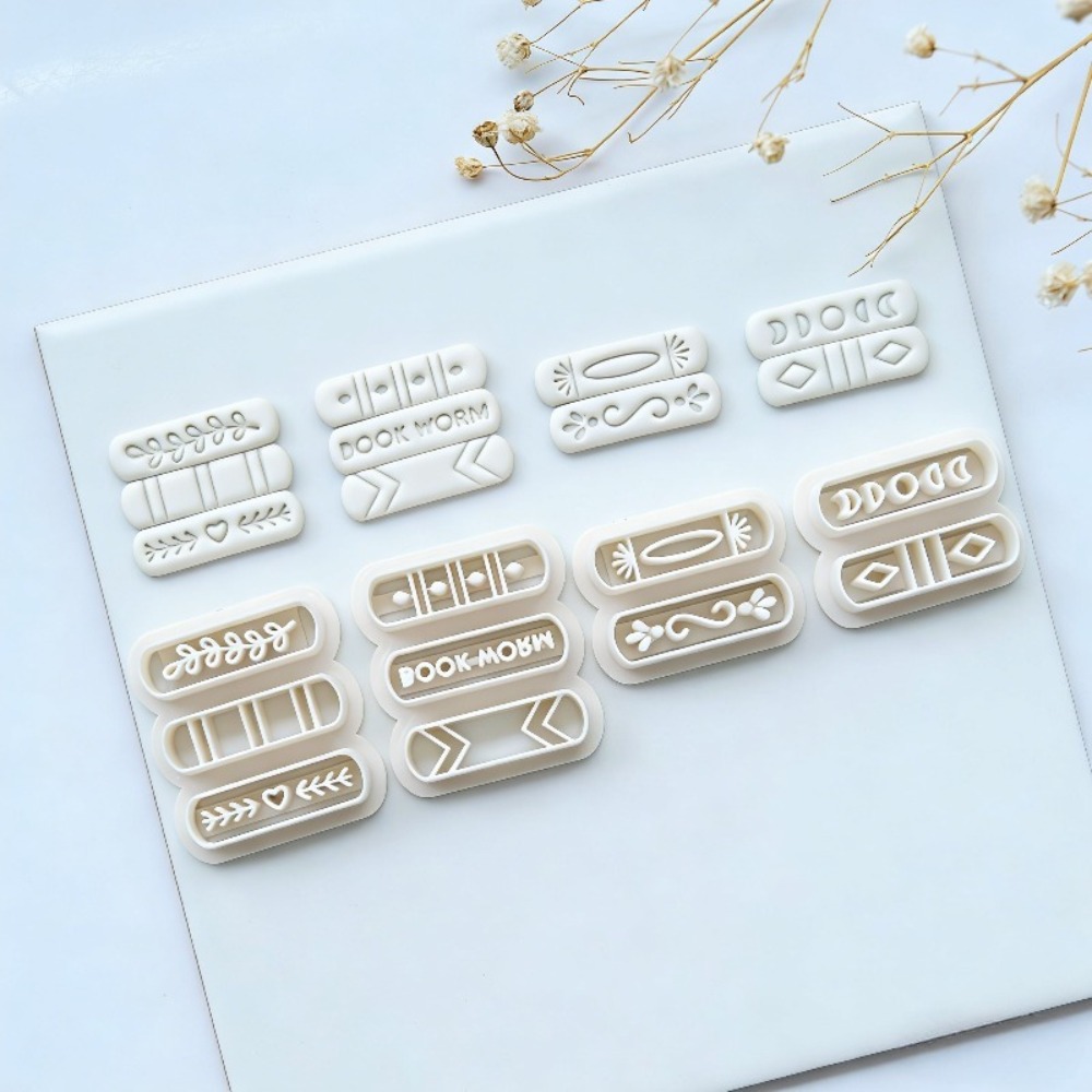 7個/セット ブックスタック型ポリマークレイカッターセット  - Jewelry Making Books のレビューと価格