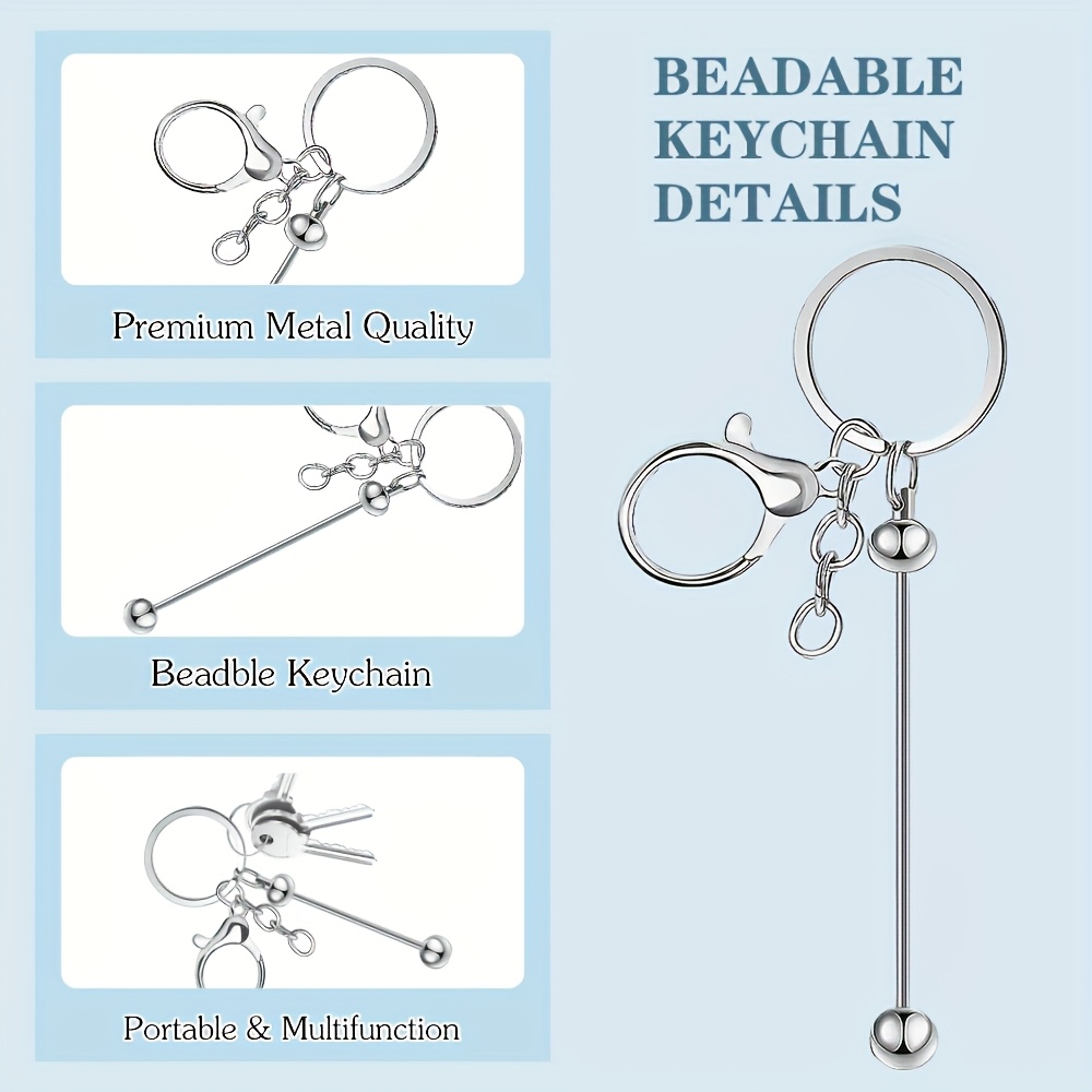 10 個 DIY ユニークなブランクビーズキーホルダー作成キ - Jewelry Making Tutorial のレビューと価格