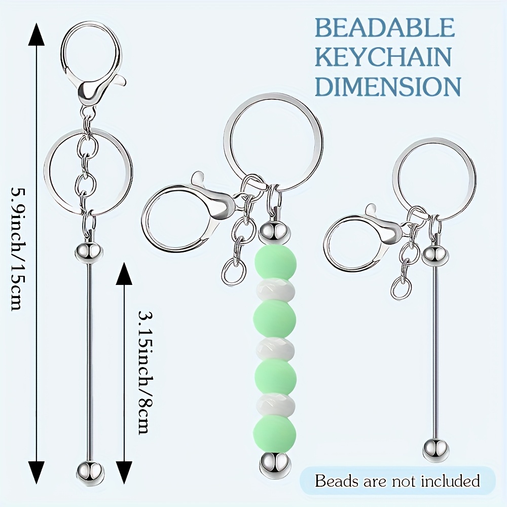 10 個 DIY ユニークなブランクビーズキーホルダー作成キ - Jewelry Making Tutorial のレビューと価格