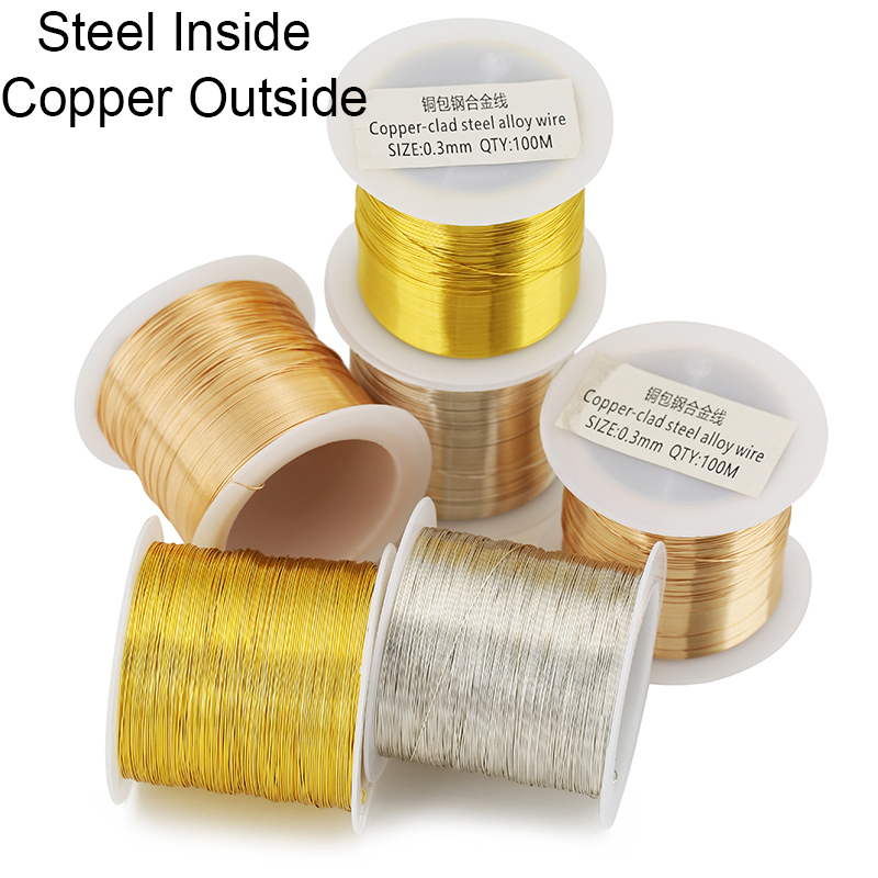100メートル銅ステンレス鋼ブレスレットコードビーズワイヤー - Jewelry Making With Copper Wire のレビューと価格