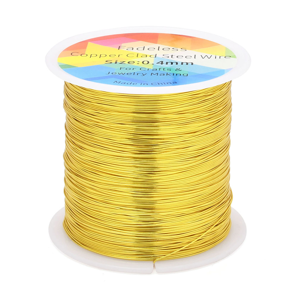 100 メートル/328 フィート色褪せない銅クラッド鋼線曲 - Jewelry Making With Copper Wire のレビューと価格
