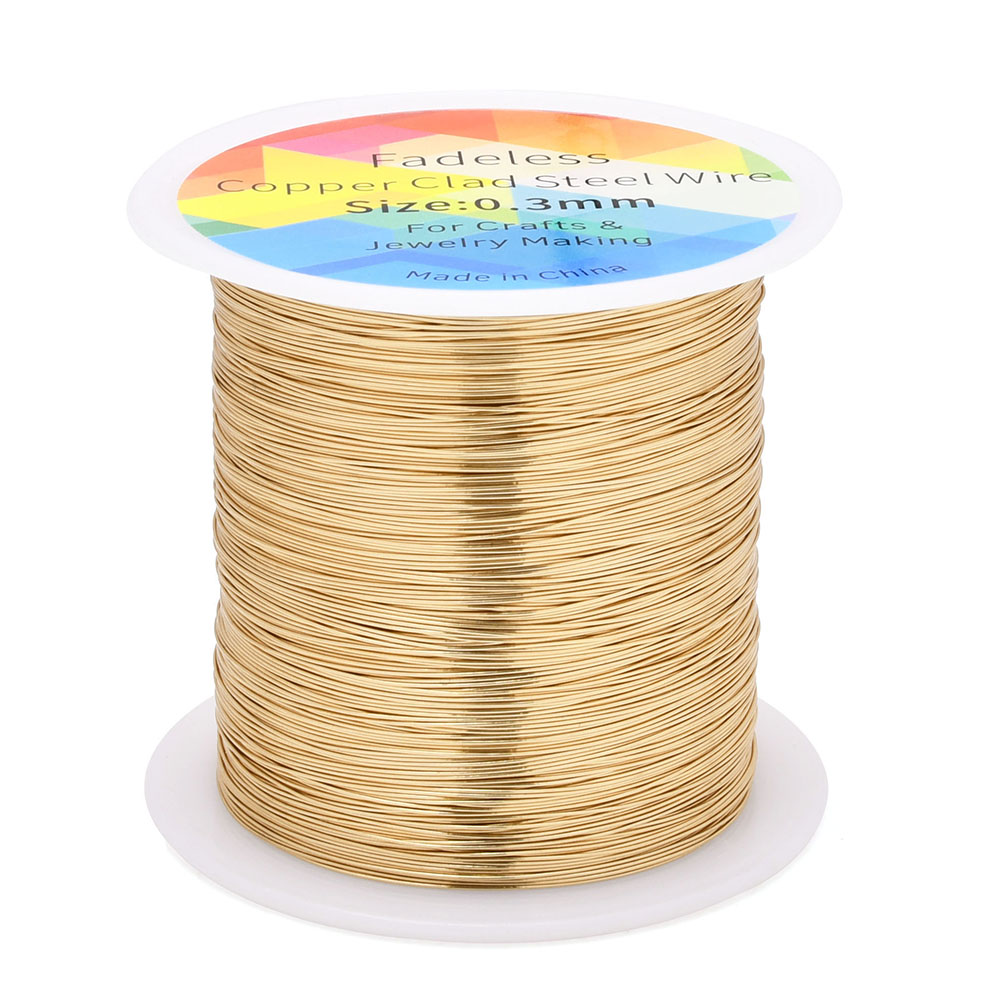 100 メートル/328 フィート色褪せない銅クラッド鋼線曲 - Jewelry Making With Copper Wire のレビューと価格