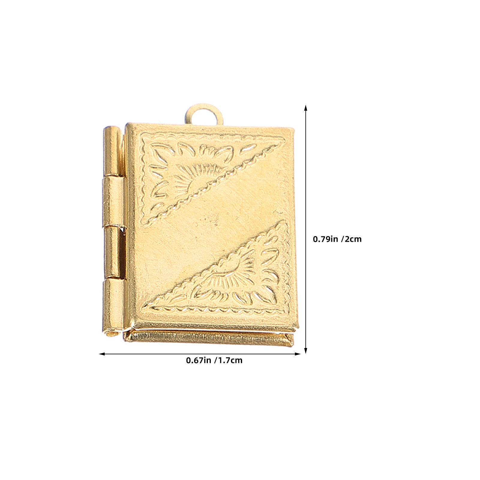 20個入り銅製長方形ブックロケットチャーム 0.8x0.67 - Jewelry Making Books のレビューと価格