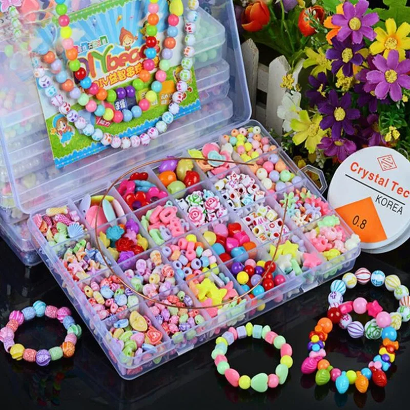 DIY-女の子のためのジュエリー作りキット,ビーズセット,ブ - Jewelry Making Kit For Kids のレビューと価格