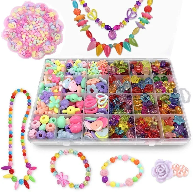 DIY-女の子のためのジュエリー作りキット,ビーズセット,ブ - Jewelry Making Kit For Kids のレビューと価格