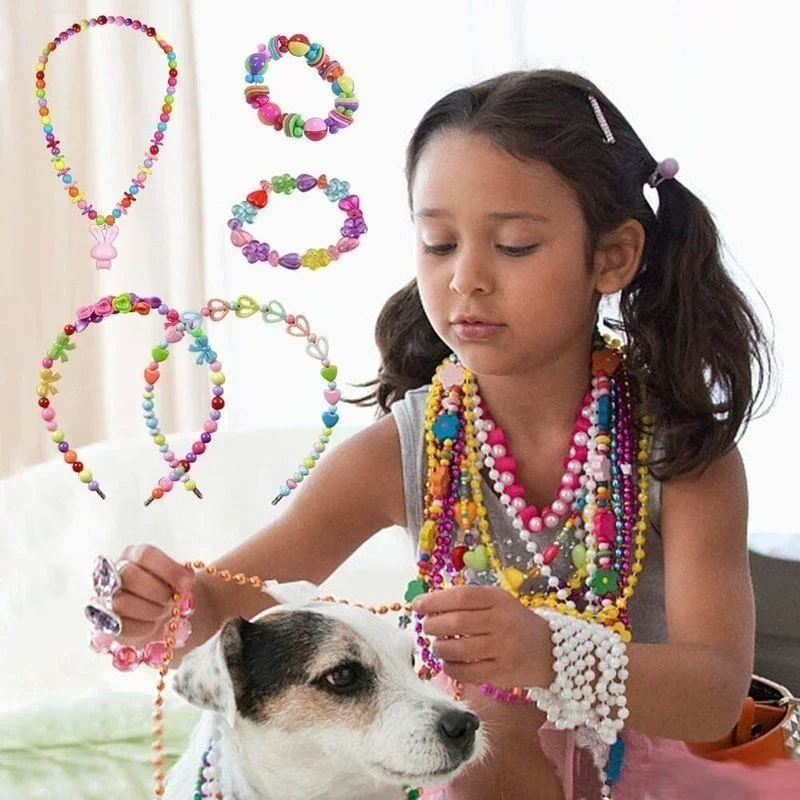 DIY-女の子のためのジュエリー作りキット,ビーズセット,ブ - Jewelry Making Kit For Kids のレビューと価格
